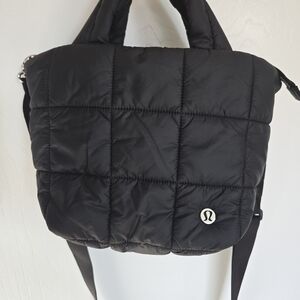 Lululemon Black Quilted Tote Bag